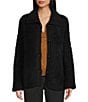 Color:Black - Image 1 - UGG® Alaura Point Collar Button Front Long Sleeve Wool Blend Cardigan Sweater