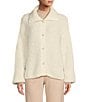 Color:Plaster - Image 3 - UGG® Alaura Point Collar Button Front Long Sleeve Wool Blend Cardigan Sweater