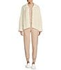 Color:Plaster - Image 4 - UGG® Alaura Point Collar Button Front Long Sleeve Wool Blend Cardigan Sweater