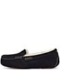 Color:Black - Image 4 - Ansley Water-Resistant Suede Wool Lined Slippers