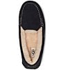 Color:Black - Image 5 - Ansley Water-Resistant Suede Wool Lined Slippers