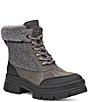 Color:Charcoal - Image 1 - Ashton Addie Tipped Waterproof Leather Winter Booties