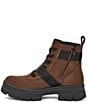 Color:Dark Earth - Image 4 - Ashton Lace-Up Buckled Waterproof Suede Booties