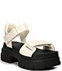 Color:Jasmine - Image 1 - Ashton Leather Ankle Strap Platform Sandals