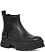 Color:Black - Image 1 - Ashton Chelsea Leather Lug Sole Rain Booties