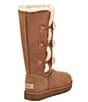 Color:Chestnut - Image 3 - Bailey Suede Button Triplet II Water-Repellent Tall Boots