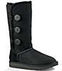 Color:Black - Image 1 - UGG® Bailey Suede Button Triplet II Water-Repellent Boots
