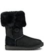 Color:Black - Image 4 - UGG® Bailey Suede Button Triplet II Water-Repellent Boots