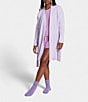 Color:Orchid Petal - Image 1 - UGG® Braelyn II Solid Knit Fleece Short Wrap Cozy Robe