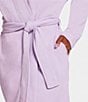 Color:Orchid Petal - Image 3 - UGG® Braelyn II Solid Knit Fleece Short Wrap Cozy Robe