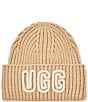 UGG Chunky Crafted Ribbed Beanie, Color:White Pepper - Image 1