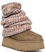 UGG Classic Mini Dipper Legwarmer Suede Platform Booties - Image 1