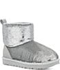 Color:Silver - Image 1 - Classic Mini Mirror Ball Sequin Cold Weather Booties