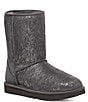 Color:Dark Grey - Image 1 - Classic Short Matte Marble Metallic Suede Cold Weather Mid Boots