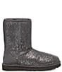 Color:Dark Grey - Image 2 - Classic Short Matte Marble Metallic Suede Cold Weather Mid Boots