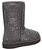 Color:Dark Grey - Image 3 - Classic Short Matte Marble Metallic Suede Cold Weather Mid Boots