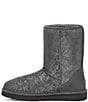 Color:Dark Grey - Image 4 - Classic Short Matte Marble Metallic Suede Cold Weather Mid Boots