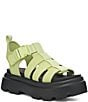 Color:Caterpillar - Image 1 - Cora Nubuck Suede Chunky Platform Fisherman Sandals
