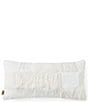 UGG Corben Faux Fur Patchwork Decorative Throw Lumbar Pillow, Color:Snow - Image 1