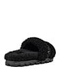 Color:Black - Image 3 - Cozetta UGG Braid Fur Slide Slippers