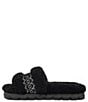 Color:Black - Image 4 - Cozetta UGG Braid Fur Slide Slippers