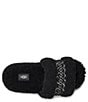 Color:Black - Image 5 - Cozetta UGG Braid Fur Slide Slippers