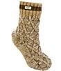 UGG DeeDee Fleece Lined Quarter II Socks, Color:Burnt Olive/Muted Brass Melange - Image 1