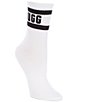 Color:White/Black - Image 1 - Dierson Logo Quarter Socks
