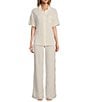 UGG Embrook Cotton Gauze Chest Pocket Button-Front Notch Collar Coordinating Lounge Top, Color:Nimbus - Image 3