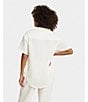 UGG Embrook Cotton Gauze Chest Pocket Button-Front Notch Collar Coordinating Lounge Top, Color:Nimbus - Image 6