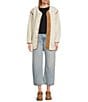 UGG Emmersyn UGGBraid Long Sleeve V-Neck Plush Fleece Snap-Front Jacket, Color:Cream - Image 4