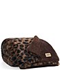 UGG Everett Black Leopard Print Faux Fur Reversible Throw Blanket - Image 2