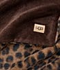 UGG Everett Black Leopard Print Faux Fur Reversible Throw Blanket - Image 3