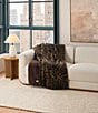 UGG Everett Black Leopard Print Faux Fur Reversible Throw Blanket - Image 4