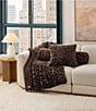 UGG Everett Black Leopard Print Faux Fur Reversible Throw Blanket - Image 5