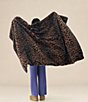 UGG Everett Black Leopard Print Faux Fur Reversible Throw Blanket - Image 6