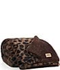 UGG Everett Black Leopard Print Faux Fur Reversible Throw Blanket - Image 1