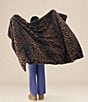 UGG Everett Black Leopard Print Faux Fur Reversible Throw Blanket - Image 5