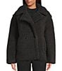 Color:Ink - Image 4 - UGG® Gertrude Faux Fur Double Breasted Teddy Coat