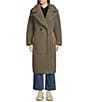 UGG Gertrude Long Teddy Double Breasted Notch Lapel Coat, Color:Medium Green - Image 1