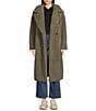 UGG Gertrude Long Teddy Double Breasted Notch Lapel Coat, Color:Medium Green - Image 2