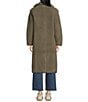 UGG Gertrude Long Teddy Double Breasted Notch Lapel Coat, Color:Medium Green - Image 3