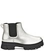 Color:Silver Metallic - Image 2 - Girls' Ashton Chelsea Metallic Leather Boots (Youth)