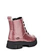 Color:Glitter Pink - Image 3 - Girls' Ashton Lace Up Glitter Boots (Youth)