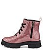 Color:Glitter Pink - Image 4 - Girls' Ashton Lace Up Glitter Boots (Youth)