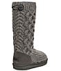 Color:Grey - Image 3 - Girls' Classic Cardi Cabled Knit Boots (Infant)