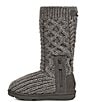 Color:Grey - Image 4 - Girls' Classic Cardi Cabled Knit Boots (Infant)