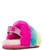 Color:Natural Multi - Image 3 - Girls' Fluff Yeah Logo Detail Slide Slipper Crib Shoes (Infant)