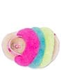 Color:Natural Multi - Image 5 - Girls' Fluff Yeah Logo Detail Slide Slipper Crib Shoes (Infant)