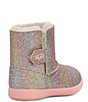 Color:Metallic Rainbow - Image 3 - UGG® Girls' Keelan Glitter Boot Crib Shoes (Infant)